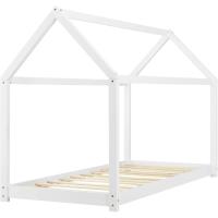 Cama para niños de Madera 206x98x142cm Cama Infantil Forma de casa Blanco Mate - details 5