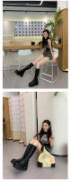 Botas Elásticas De Mujer, Botas Redondas De Moda De Suela Gruesa - details 15