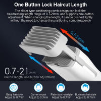 Cortadora de pelo eléctrica inalámbrica para hombres, cortadora profesional recargable por USB para adultos y niños, hine - details 1