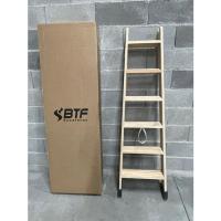 Tijera de Madera Pino Doble Subida Certificadas. ¡Ideal para Profesionales Pintor, Escayolista, Electricista o hasta para su hogar! 6+6 Peldaños, H.145 cm. Ref. BTF-MDP006 - details 1