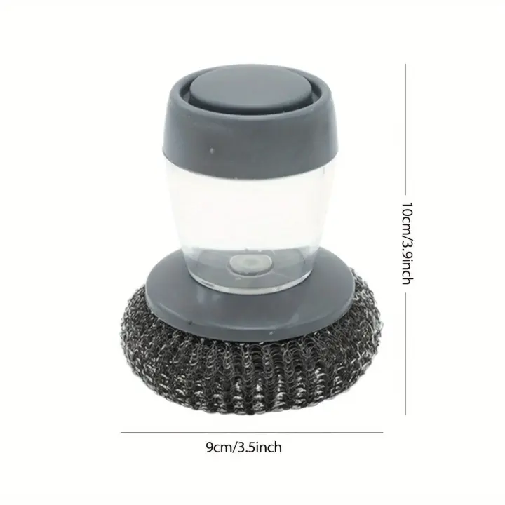 Cepillo de Limpieza Multifuncional con Esponjas de Acero Inoxidable 1pc Muebles y Baño Cepillo de Dishwashing con Bolas de Alambre - 1