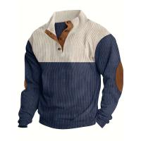 Ohsisa 2025 Primavera y otoño Sudadera con capucha deportiva informal de manga larga americana con cuello levantado para hombre - details 4