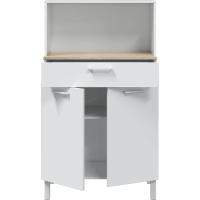 Cocina Mueble Auxiliar de 3 Puertas + 1 Armario Acabado en Blanco Artik y Roble Canadiense - details 11