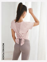 Camiseta Moving Peach para mujer, Top de malla para correr, camiseta transpirable de manga corta para Fitness, moda FTT - details 9