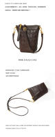 Bolso de mensajero de cuero, pequeño y ligero mini bolso pequeño vertical de piel de vaca para mujer, bolso para teléfono móvil. - details 17