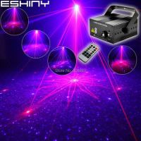 Proyector Láser ESHINY Rojo-Azul 18 Patrones de Iluminación para Discoteca, Fiesta de Baile, Bar de Navidad KTV Luces de Escenario para DJ - details 2