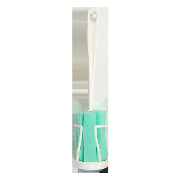 Juego de botellas especiales hechas de cepillo de limpieza de varilla recta de esponja de material PP con base - 1