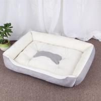 Nido de perro con patrón de hueso de invierno cálido, felpa corta, suave, cachorro, gato, sofá para dormir, algodón PP, cestas cómodas, cama de invierno - details 5