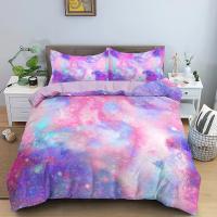 Funda de Edredón 3D Tema Espacial Microfibra Sencillo Doble Twin Queen King Tamaño 2/3 Piezas Juego de Ropa de Cama - details 0