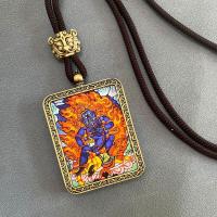 Colgante Thangka no pintado a mano de Dios de la riqueza de cinco vías, punto escénico, mercado nocturno, accesorio para atraer riqueza, recuerdo - details 3