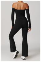 Pantalones de Yoga de Cintura Alta para Mujeres Ajuste Ajustado, Levantamiento de Cadera, Estilo Plumedo Ideal para Yoga y Fitness Material de Nylon - details 37