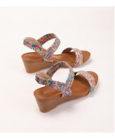 Sandalias de cuña para mujer, verano 2025, nuevo estilo, estilo bohemio, para vacaciones en la playa, retro, tejidas, cómodas, romanas. - details 14
