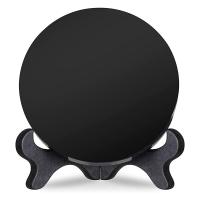 Obsidiana con soporte Feng Shui, cristal Natural liso para decoración del hogar, recolección de riqueza y rectividad Qi, 80mm - details 2