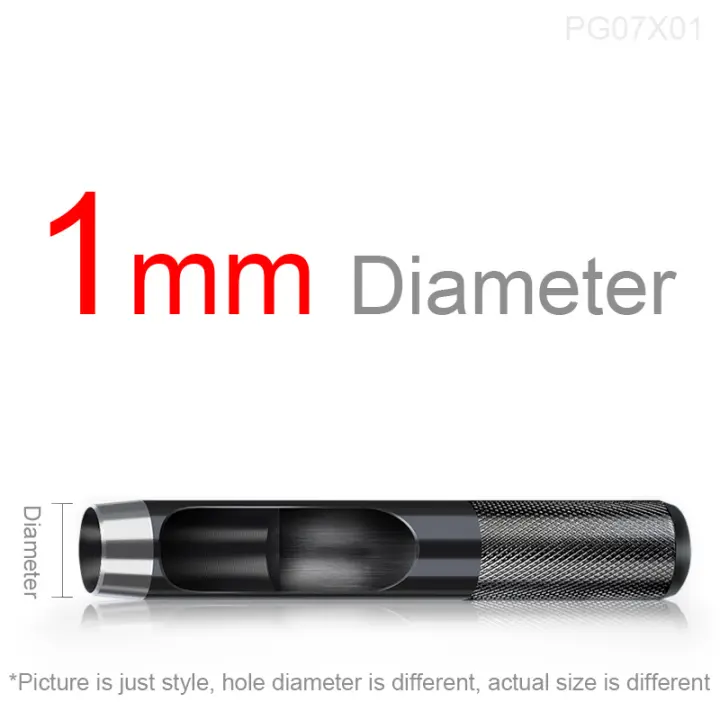 Perforadora de agujeros hueca redonda de acero y cuero, herramienta de corte para correa, correa de reloj de cintura, perforadora de plástico y madera, 1-25mm - 1