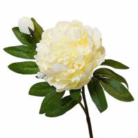Ramo de flores de peonía artificiales de 2 cabezas, ramas de peonía de seda exquisitas hechas a mano, flores falsas realistas para el día del maestro - details 16