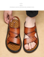 Sandalias2025Nuevas sandalias casuales de fibra ultrafina para hombres, zapatos de playa simples con cojín de látex, zapatos antideslizantes para hombres - details 4