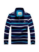 Polo de manga larga para hombre, Camiseta de algodón con bordado a rayas, informal, a la moda, novedad de primavera, 2024 - details 4