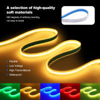 Tira de luces LED RGB COB, cinta Flexible FOB de 5M, 12V, 24V, 576LED/m, IP20, IP68, resistente al agua, para decoración del hogar y exteriores - details 6