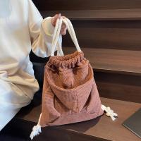 Mochila sencilla con capucha de cuerno de buey, bolso escolar de gran capacidad con diseño de capucha de estilo coreano, bolso con cordón y cremallera de Color sólido para compras - details 9
