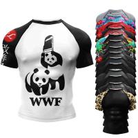 MMA Rashguard brasileño Jiu-jitsu alta elasticidad 3D impreso de talla grande para hombre Camiseta deportes de combate de secado rápido transpirable - details 1