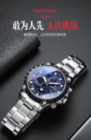 Reloj Chronógrafo para Hombres Diseño Analógico de Lujo, Pulsera de Acero Inoxidable, Resistente al Agua, Pantalla Luminosiva, Estilo de Negocios Casual - details 5