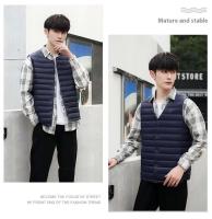 Abrigo de invierno ligero sin cuello para hombre con decoración de botones y chaleco - details 13