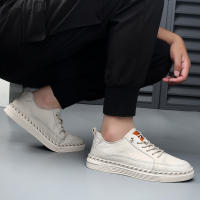 Primera capa de cuero de vaca zapatos de los hombres zapatos de cuero 2025 de los hombres de cuero genuino hechos a mano zapatos casuales de un pedal de cuero suave suela suave zapatos Doudou. - details 39