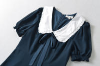 Ropa de mujer europea y americana, cuello de muñeca, vestido de estudiante de estilo universitario - details 4