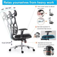Silla de Oficina Ergonómica Resalto Alto con Reposabrazos 4D, Altura Ajustable, Soporte Lumbar y Reposacabezas 2D - details 12