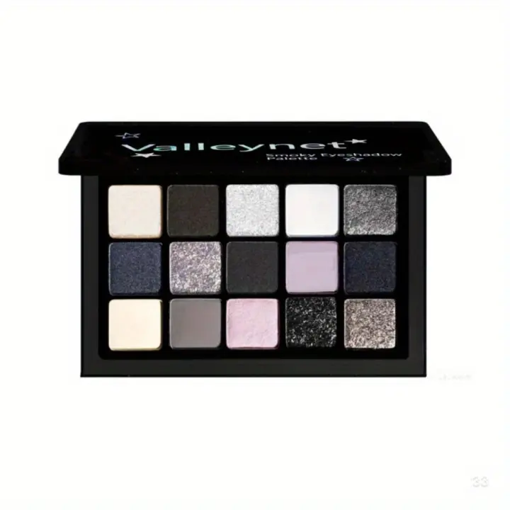 Paleta de sombra de ojos, mate perla ahumado, sombra de ojos de larga duración, maquillaje de escenario, 15 colores - 1