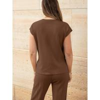 2025 Conjunto informal de punto para mujer: suéter de punto sin mangas + conjunto de dos piezas con pantalones de pierna ancha - details 19
