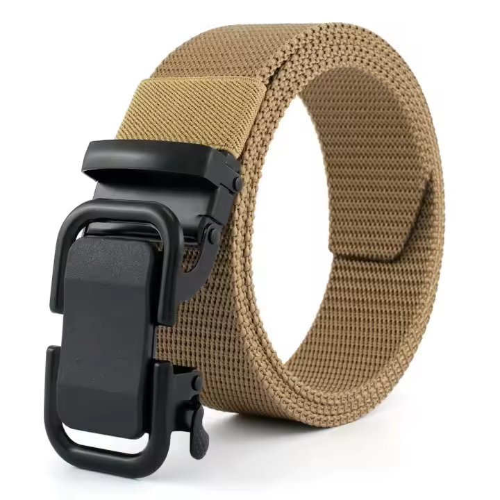 Trinket Nylon Web Canvas Golf Cinturón con hebilla automática para hombre, trabajo informal - 1