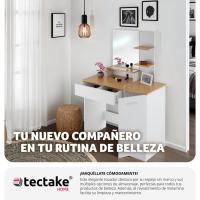 tocador de Maquillaje, Estilo Vintage, Espejo Giratorio, Taburete Acolchado, 4 cajones, Elegante, Muebles Dormitorio, tocador con Espejo, Espejo Maquillaje, tocadores de Maquillaje - details 31