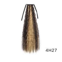 Peluca de cola de caballo afro rizada permanente de maíz, extensión de cola de caballo, cola de caballo larga ondulada y rizada ombre, postizo de cola de caballo natural esponjoso para mujeres - details 2