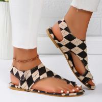 Sandalias de mujer, novedad de verano 2025, sandalias planas con Clip dedos, sandalias de diseñador para playa, zapatos informales de moda con tirantes en la espalda para mujer, chanclas - details 3