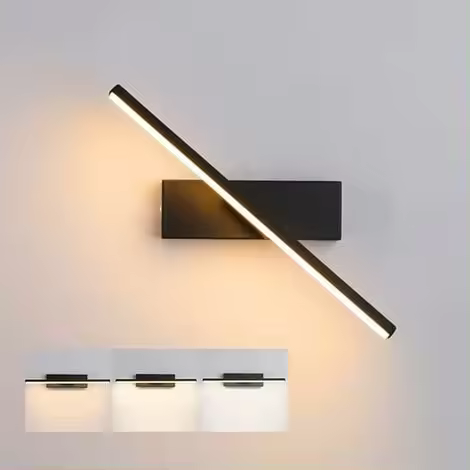 Lámpara de pared LED de interior regulable,Iluminación de pared moderna giratoria Lámpara de pared regulable de aluminio - 1