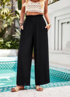 Ropa de mujer Primavera Verano Elegante Casual Color sólido Pantalones sueltos de pierna ancha - details 24