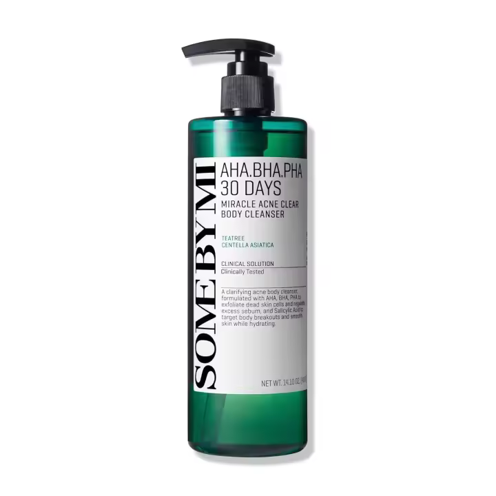 SOME BY MI AHA BHA PHA 30 días Miracle Clear Cleanser 13.5oz, 400ml Exfoliante diario para el cuerpo con árbol de té y acné con salicílico - 1