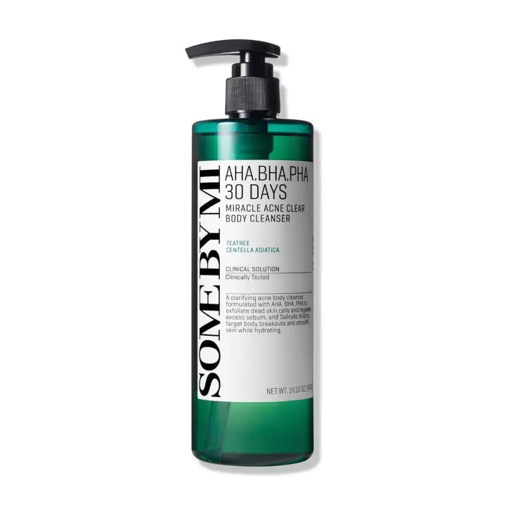 SOME BY MI AHA BHA PHA 30 días Miracle Clear Cleanser 13.5oz, 400ml Exfoliante diario para el cuerpo con árbol de té y acné con salicílico - 1