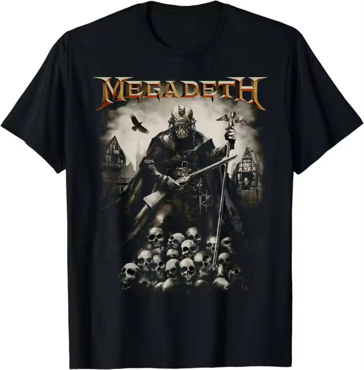 Camiseta de Plaga Megadeth Moda para Hombres Subcategoría de Camisetas - 1