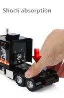 Camión de remolque de aleación para niños, modelo de coche, contenedor de Metal fundido a presión, vehículos de transporte de ingeniería, modelo de coche, juguete, regalo, nuevo, 1/24 - details 5