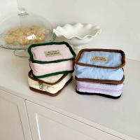Bolsa de cosméticos portátil de Color contrastante, billetera con cremallera, monedero de Color sólido, bolsa de almacenamiento de pañuelos sanitarios suave y ligera - details 29