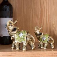 Adornos de elefante de resina, estatua de mesa artesanal creativa para decoración de sala de estar y dormitorio - details 3