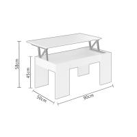 Mesa de centro elevable
