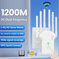 Amplificador WiFi de doble banda de 1200Mbps Alcance largo, señal potente para uso en oficina y hogar - details 0