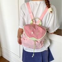Mochila con cordón para exteriores de estilo coreano, mochila de nailon de fruta de Color dopamina para viaje, bolsa de libros de gran capacidad, bolso de hombro para senderismo - details 17