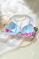 Sujetador con aros y estampado colorido para mujer, lencería con Tirantes ajustables en todas las estaciones, ropa interior femenina para todos los días - details 2