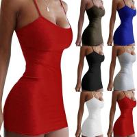 Vestido con tirantes duradero, agradable para la piel, fácil de limpiar, vestido tubo de moda. - details 1