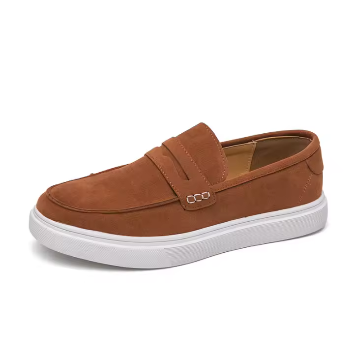 Zapatos de tablero anti-terciopelo de gran tamaño, zapatos de cuero con plataforma de moda. - 1