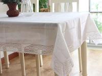 Mantel de gasa americano ENCE elegante bordado blanco, accesorios de decoración de mesa de piscina, mantel - details 1